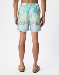 Camilla - Mid Length Boardshort With Elastic Waist