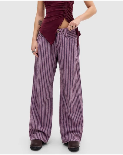 BDG By Urban Outfitters - BDG Kayla Lowrider Stripe Line