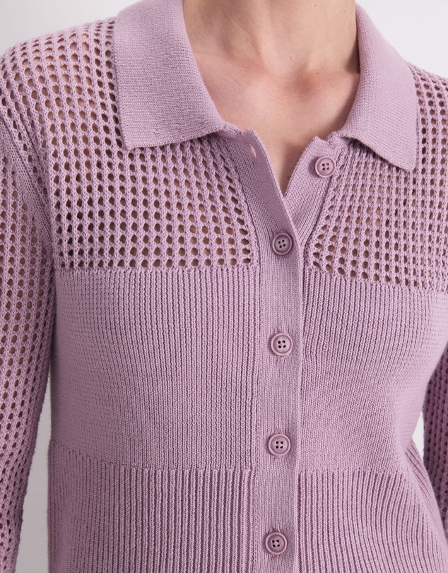 Sportscraft - Elka Pointelle Shirt Cardigan