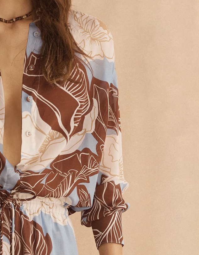 AUR OCEA - Silk Long Sleeve Shirt