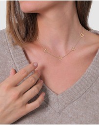 Elli Jewelry - Necklace Heart Cut-Out Design 925 Sterling Silver Gold-Plated