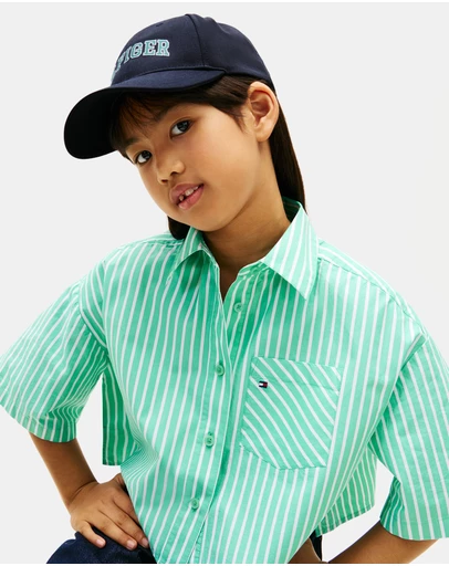 Tommy Hilfiger - Kids' Logo Embroidery Twill Baseball Cap - Kids
