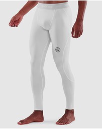 SKINS - SKINS Compression Men's Series-1 Running/Gym Long Tight White