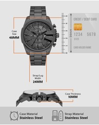 Diesel - Mega Chief Slim Gray Chronograph Watch