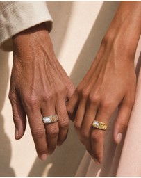 Haze & Glory - ICONIC EXCLUSIVE - Ring Signet Quartz Citrine Gemstone 925 Sterling Silver