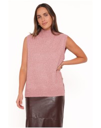 Petal & Pup - Freydis Side Button Sweater Top - Rose