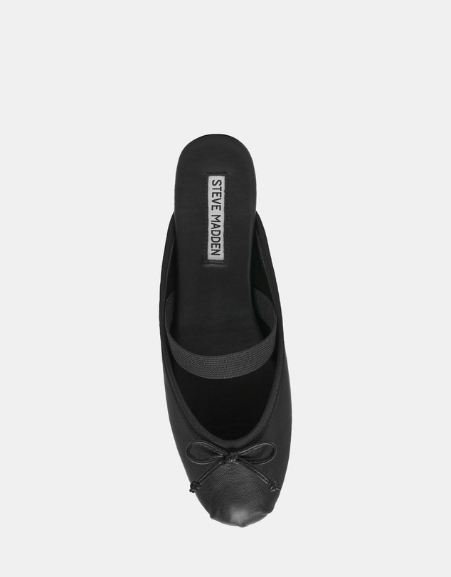 Steve Madden - Cutesy Black Leather Flats