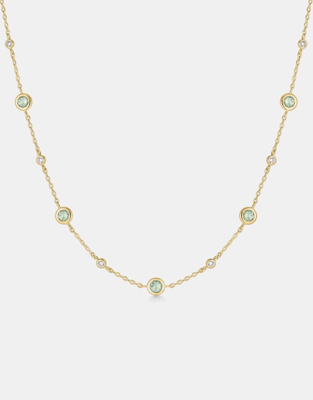 Ania Haie - Gold Mint Green Station Necklace