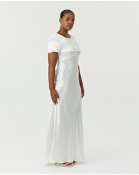 Third Form - Satin Bias Maxi Tee Dress