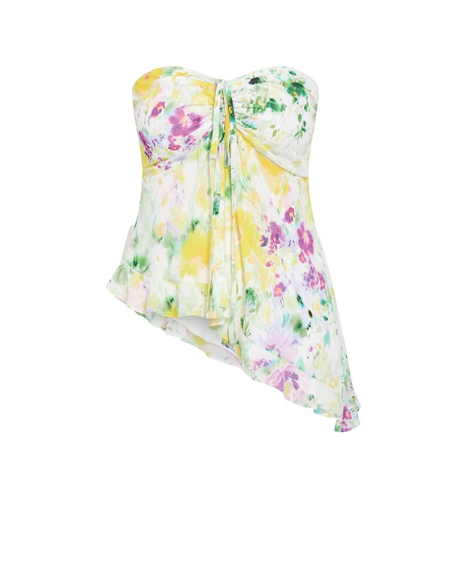 City Chic - Skai Asymmetrical Print Top