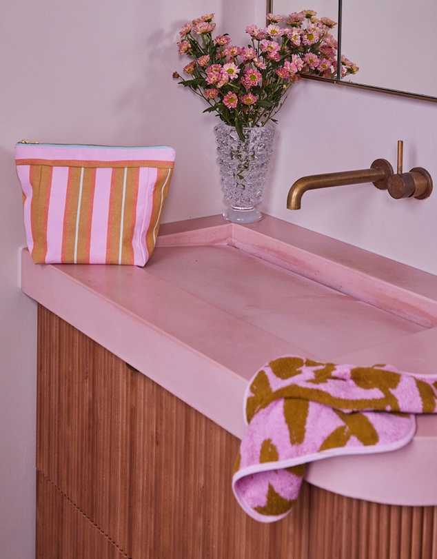 Mosey Me - Sunrise Stripe Cosmetic Bag