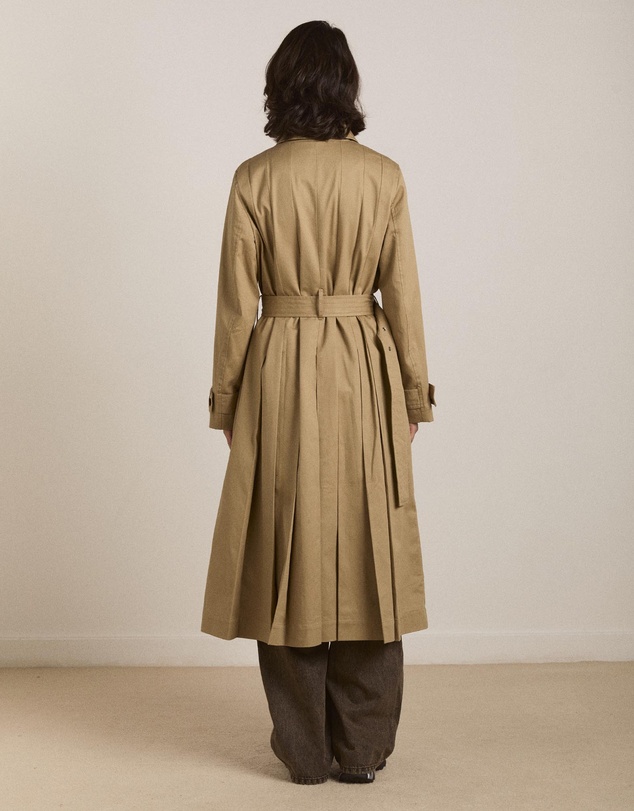 Damson Madder - Sofia Pleated Trench Coat