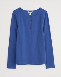 Seasalt - Seasalt Cornwall Blue L/S Early Orchid Rib Top