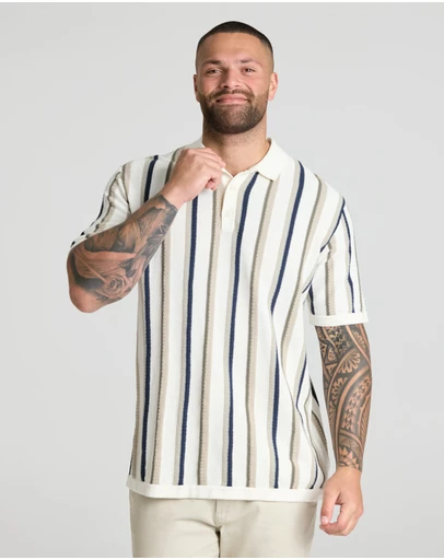Johnny Bigg - Logan Stripe Knit Polo