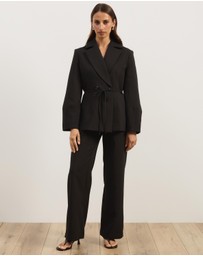 Atmos&Here - Vaila Tailored Wide Leg Pants