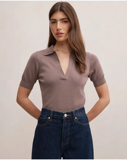 Forever New - Gia Knitted Polo Top