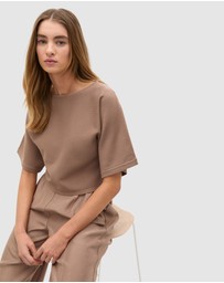 Seed Heritage - Compact Crepe Knit Top