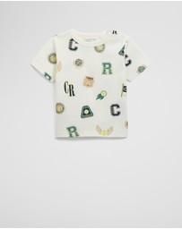 Country Road - Cotton Tennis Motif T-shirt