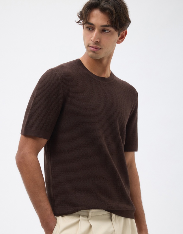 AERE - Textured Organic Cotton Knit T-Shirt