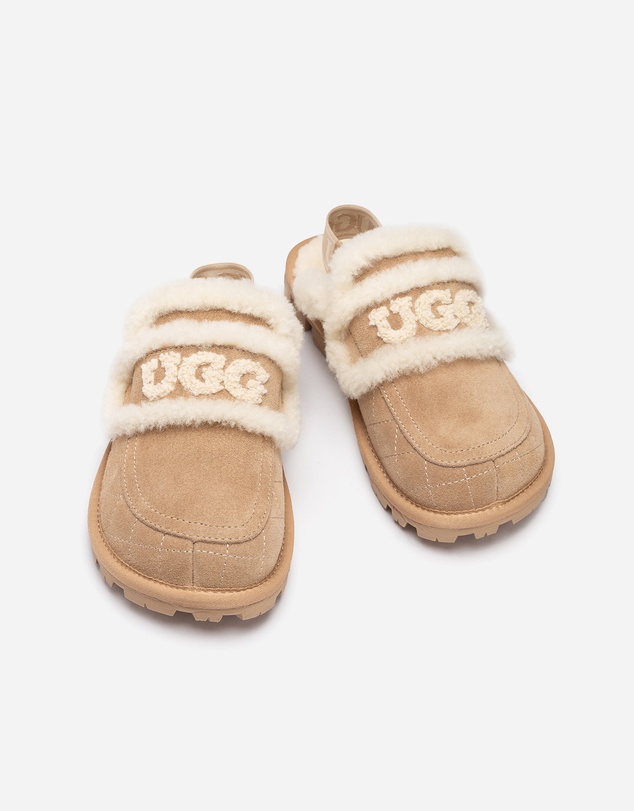 Ozwear Connection Uggs - UGG Violet Matelassé Shearling Slipper (Elastic Logo, Detachable Feature)