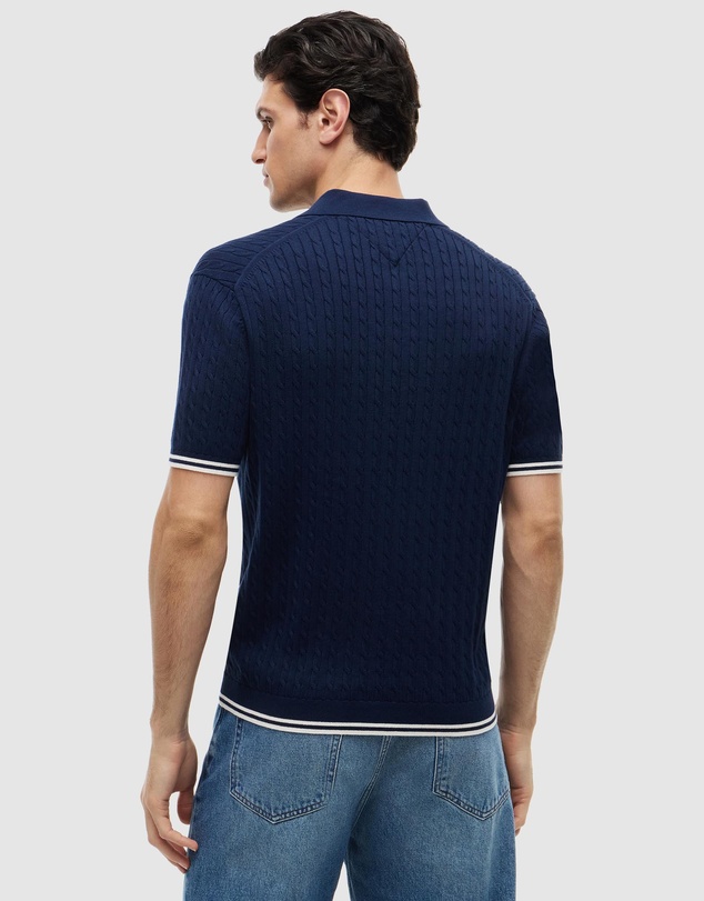 Tommy Hilfiger - Regular Fit Cable Knit Polo Shirt