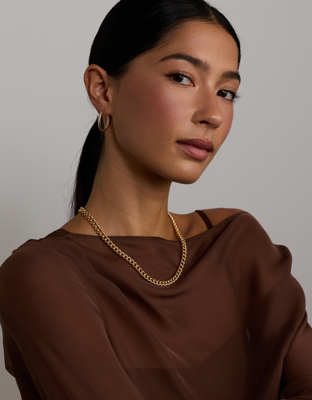 Michael Hill - Diamond-Cut Hoop Earrings in 18Kt Vermeil