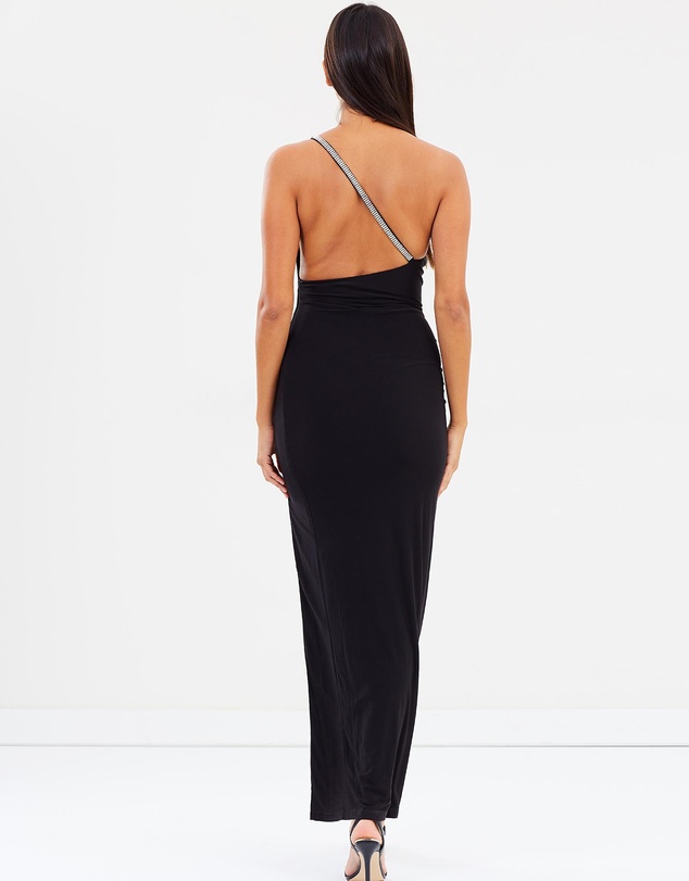 SKIVA - Embellished One Shoulder Evening Dress