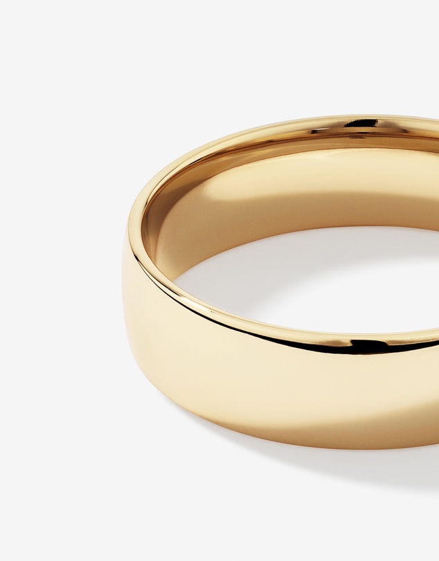 Michael Hill - 6mm Half Round Polished Wedding Band in 10kt Yellow Gold