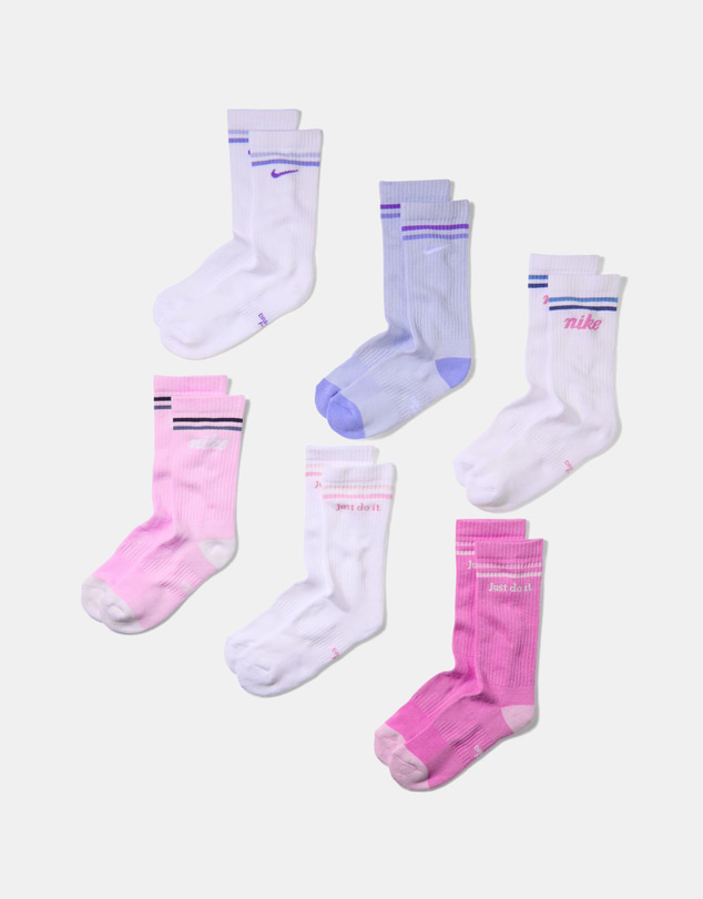 Nike - 6-Pack Cushioned Crew Socks - Teens