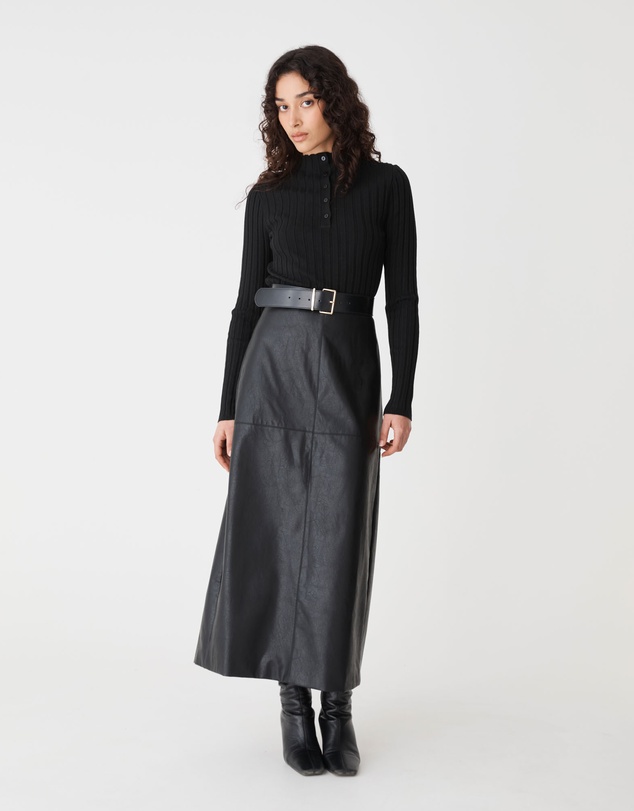 Forcast - Giselle Panel PU Skirt