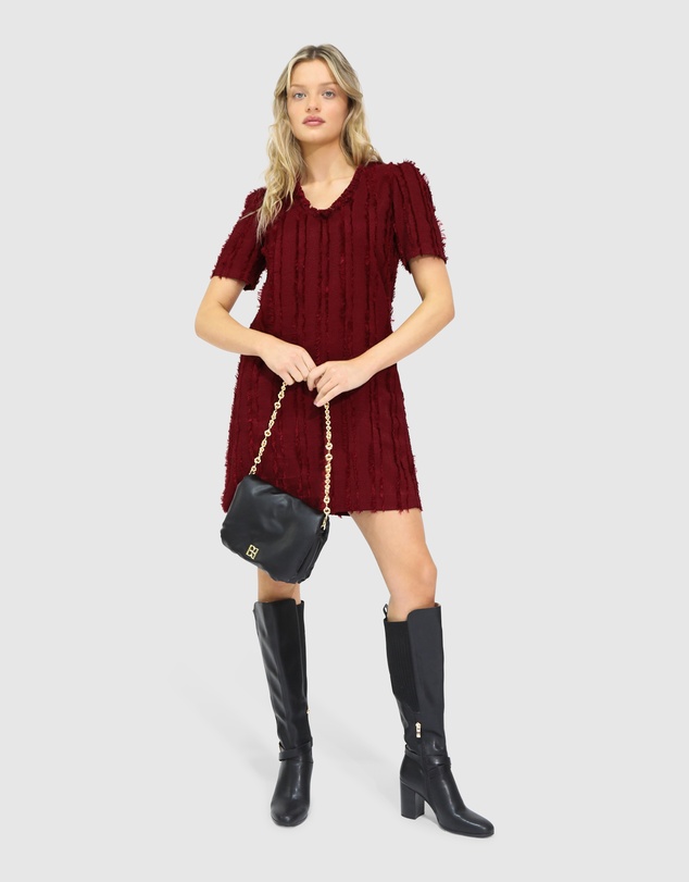 Belle & Bloom - Solana Boho Fringe Shift Mini Dress