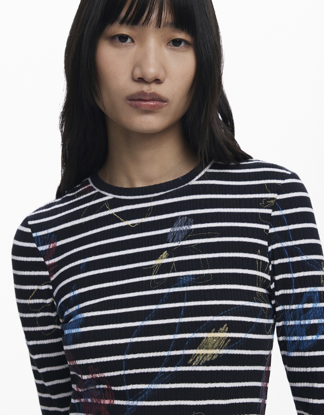 Desigual - Striped combined dress