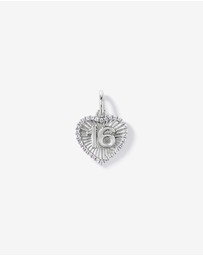 Michael Hill - 16 Sunray Heart Pendant with Cubic Zirconia in Sterling Silver