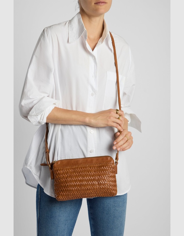 Evity - Elise Leather Weave Crossbody Bag