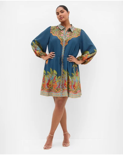 City Chic - Fools Paradise Print Mini Dress