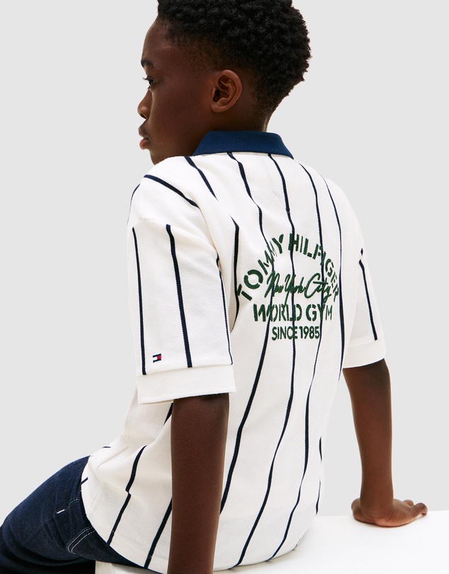 Tommy Hilfiger - Contrast Collar Embroidery Pique Polo Shirt - Kids-Teens