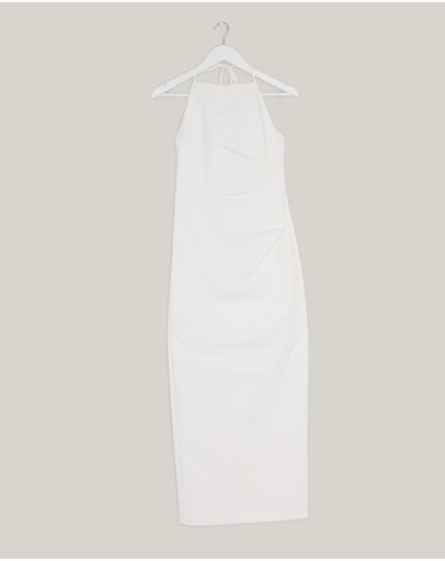 Revibe - Repaired Shona Joy Lani High Neck Halter Maxi Dress - AU 8