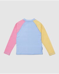 Crywolf - LONG SLEEVE RASH VEST Pop Colourblock