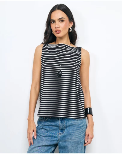 AERE - Emma Stripe Cotton Tank