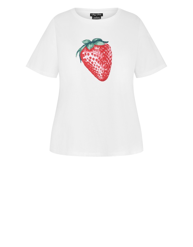 City Chic - Bianca Berry Cotton Tee