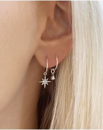 SAINT VALENTINE - North Star Mini Hoops - Silver