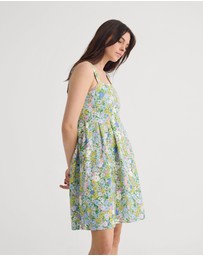 Oxford - Terra Ditsy Floral Linen Dress
