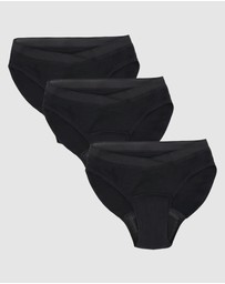 Love Luna - 3 Pack Women's Light Bladder Leakage Midi Brief