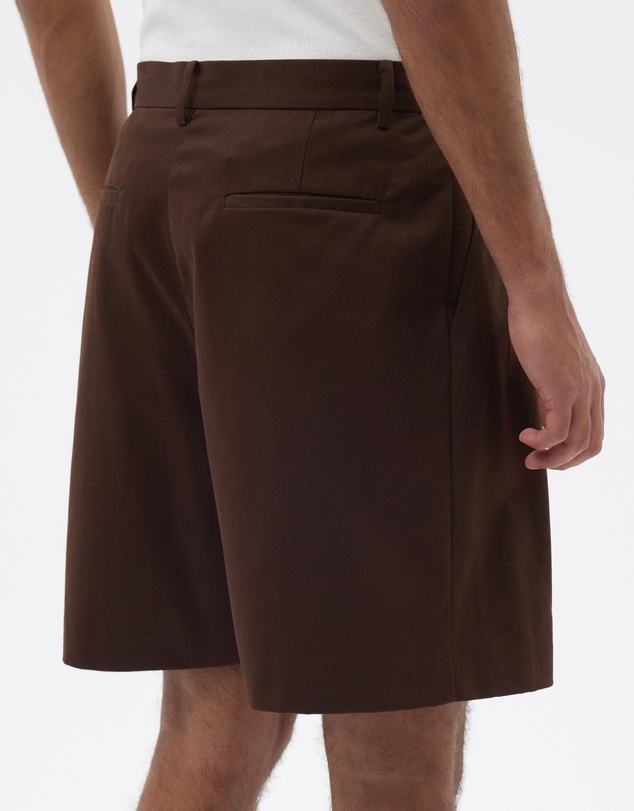 AERE - Pleated Cotton Tailored Shorts