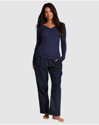 Hunkemoller - Long Sleeve Rib Modal Henley Top