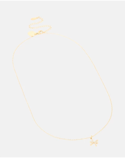 Lovisa - Waterproof Gold Plated Stainless Steel Cubic Zirconia Pisces Zodiac Sign Necklace