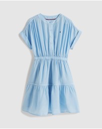 Tommy Hilfiger - Short Sleeve Tiered Shirt Dress - Kids
