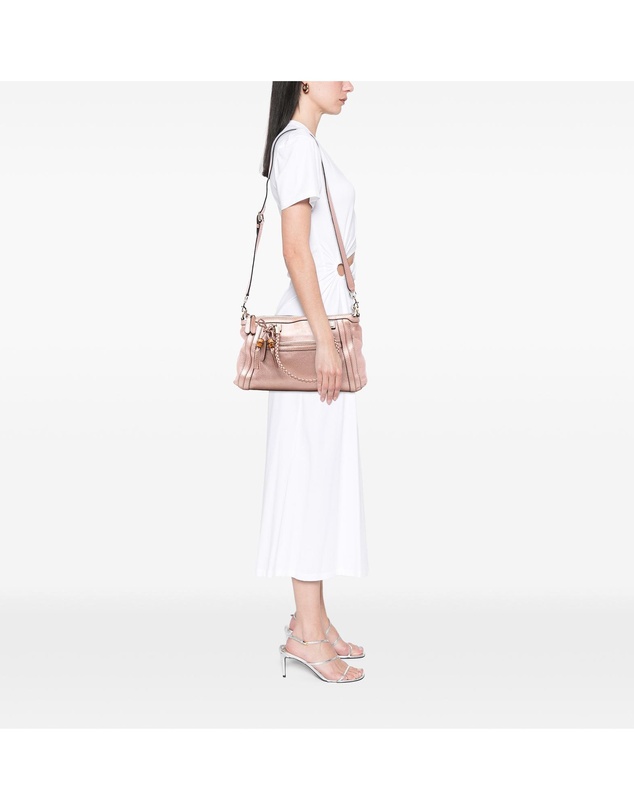Pre-Loved by Azura Reborn - Pre-Loved Metallic Pebbled Calfskin Bella Satchel
