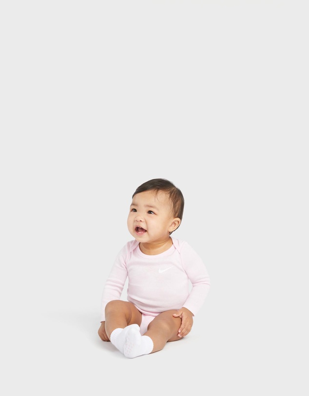 Nike - 3-Pack Core Swoosh No Slip Infant Ankle Socks - Babies