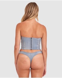 Bras N Things - Vamp That's Hot Corset - Grey